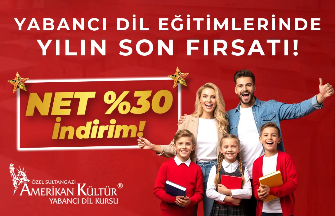 Yabancı Dil Eğitimlerinde Yılın Son Fırsatı! Net %30 İndirim!
